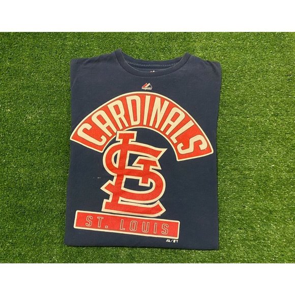 Retro Y2K Majestic St. Louis STL Cardinals arch logo t-shirt large mlb baseball - Picture 1 of 9